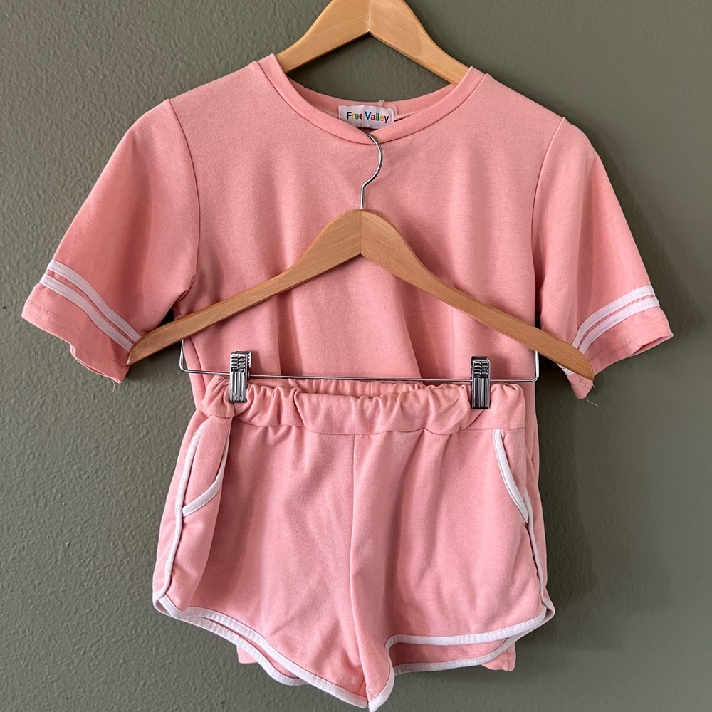 Two Piece Pink Lounge Set